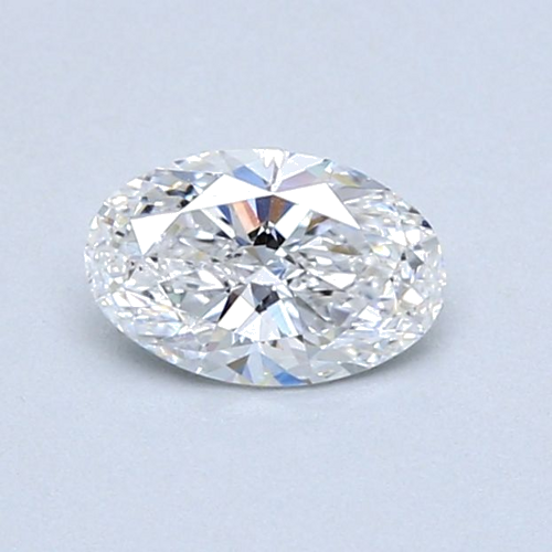 0.56 carat D-SI2 Natūralus Oval Deimantas (1)