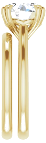 Sužadėtuvių Žiedas „Double Claw-Prong“ 18k yellow gold Round 9mm (9)