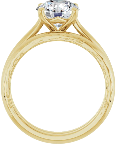 14K Yellow 8 mm Round Solitaire Engagement Ring Mounting (7)