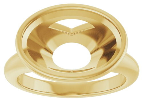 Sužadėtuvių Žiedas „Bezel-Set Solitaire“ 14k yellow gold Oval 14mm x 10mm (3)