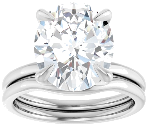 Sužadėtuvių Žiedas 925 Sidabro Oval 12mm x 10mm (8)