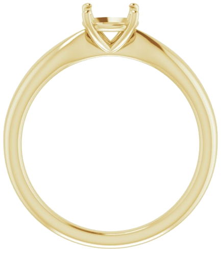 Sužadėtuvių Žiedas 14k yellow gold Round 6mm (2)