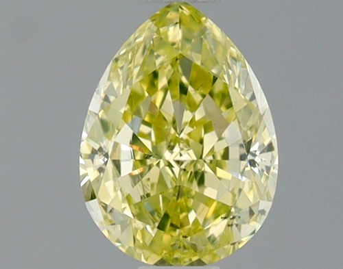 0.61 carat Fancy Yellow-SI1 Natūralus Pear Deimantas (1)