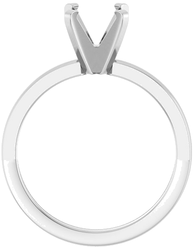 Sužadėtuvių Žiedas „Solitaire“ 585 Baltojo Aukso Round 7mm (2)