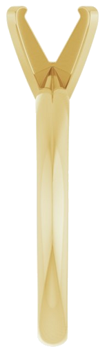 14K Yellow 7 mm Round Solitaire Engagement Ring Mounting (4)