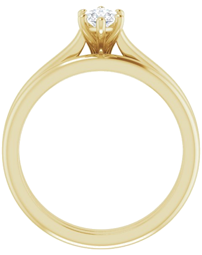 Sužadėtuvių Žiedas „Accented“ 14k yellow gold Marquise 8mm x 4mm (7)
