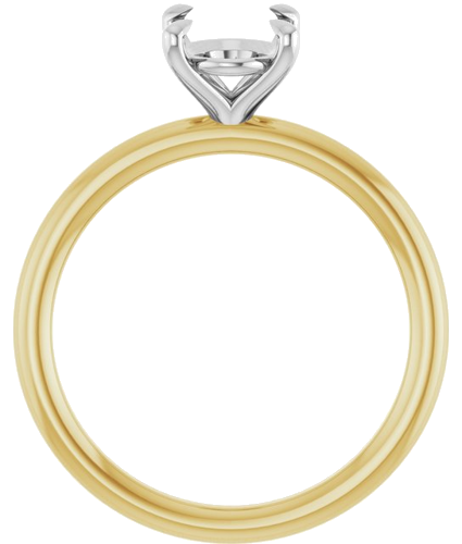 Sužadėtuvių Žiedas „Claw-Prong Solitaire“ 14k yellow/white gold Oval 8.5mm x 6.5mm (2)