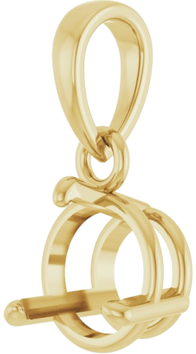 Pakabukas „Round 3-Prong“ 14k yellow gold Round 6.5mm (2)
