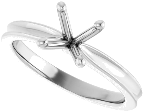 Sužadėtuvių Žiedas 14k white gold Round 6.5mm (5)