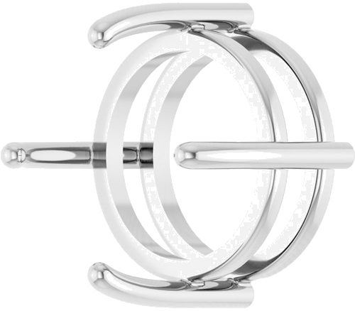 Sterling Silver 10 mm Round Cabochon Pendant Mounting (2)