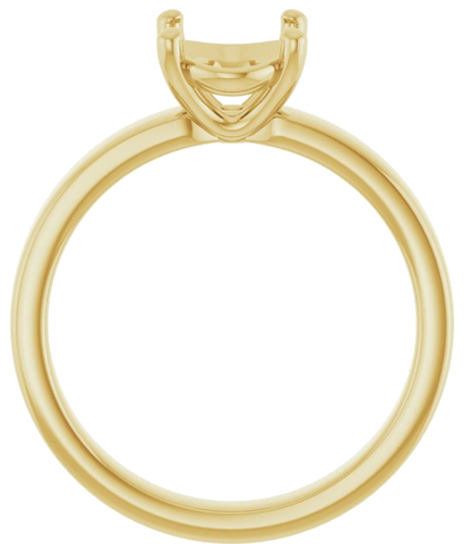 14K Yellow 9x7 mm Oval Solitaire Engagement Ring Mounting (2)