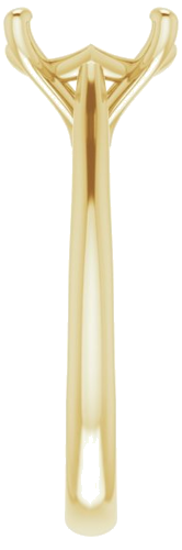 14K Yellow 9.4 mm Round Solitaire Engagement Ring Mounting (4)