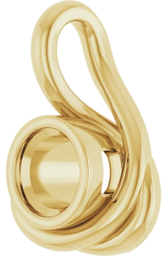 14K Yellow 5.2 mm Round Pendant Mounting (2)