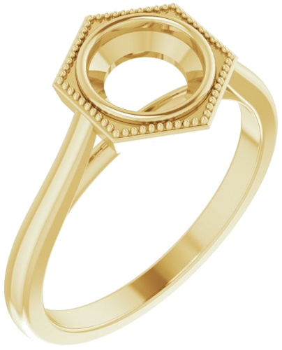 Sužadėtuvių Žiedas „Solitaire“ 585 Geltonojo Aukso Round 6.5mm (1)