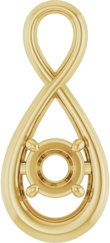 Pakabukas „Infinity-Inspired Solitaire“ 14k yellow gold Round 5.2mm (1)
