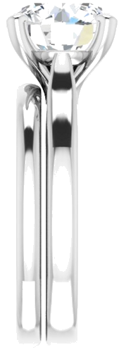 Sužadėtuvių Žiedas „Solitaire“ 585 Baltojo Aukso Round 9mm (9)