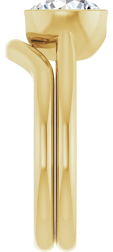 14K Yellow 8 mm Round Solitaire Engagement Ring Mounting (9)