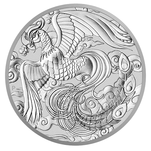 1 oz Feniksas 2022 Australijos sidabrinė moneta (1)