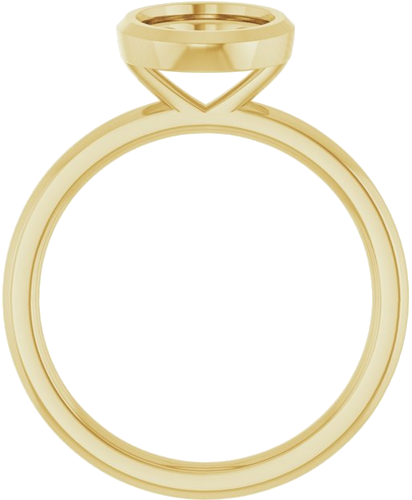 Sužadėtuvių Žiedas „Bezel-Set Solitaire“ 14k yellow gold Oval 10mm x 7mm (2)