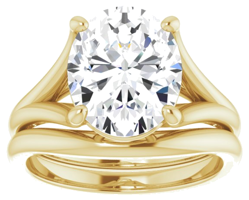 Sužadėtuvių Žiedas „Solitaire“ 14k yellow gold Oval 11mm x 9mm (8)