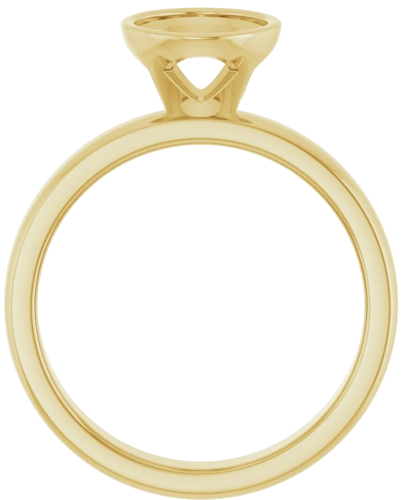 Sužadėtuvių Žiedas „Bezel-Set Solitaire“ 14k yellow gold Oval 9mm x 7mm (2)