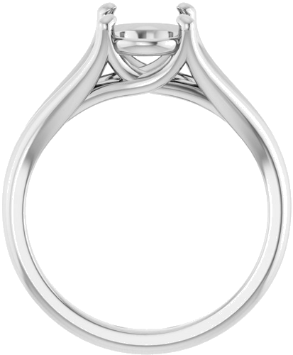 Sužadėtuvių Žiedas „Solitaire“ 14k white gold Oval 9mm x 7mm (2)