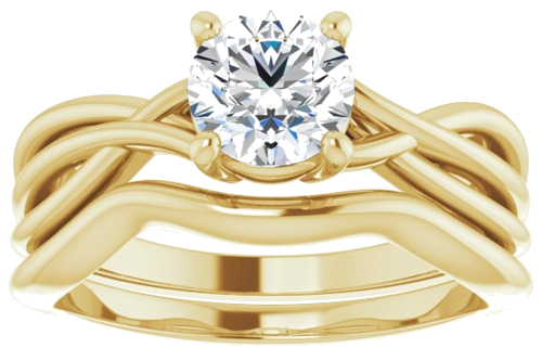 14K Yellow 6 mm Round Solitaire Engagement Ring Mounting (8)