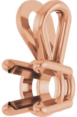 Pakabukas „Round 4-Prong Basket“ 14k rose gold Round 5.2mm (2)