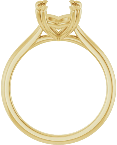 Sužadėtuvių Žiedas „Solitaire“ 585 Geltonojo Aukso Emerald 9mm x 7mm (2)