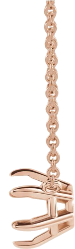 Pakabukas „Solitaire“ 14k rose gold Round 6.5mm (2)