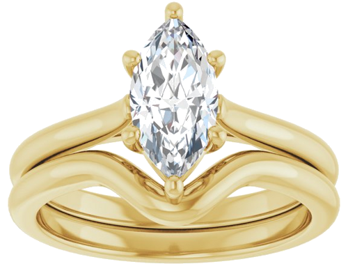 Sužadėtuvių Žiedas „Solitaire“ 10k yellow gold Marquise 10mm x 5mm (8)
