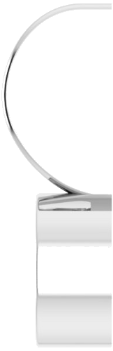 14K White 5 mm Round Solitaire Charm Pendant Mounting (3)