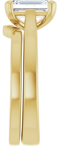 Sužadėtuvių Žiedas 14k yellow gold Emerald 8mm x 6mm (9)