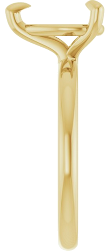 14K Yellow  10x7 mm Pear Solitaire Engagement Ring Mounting (4)