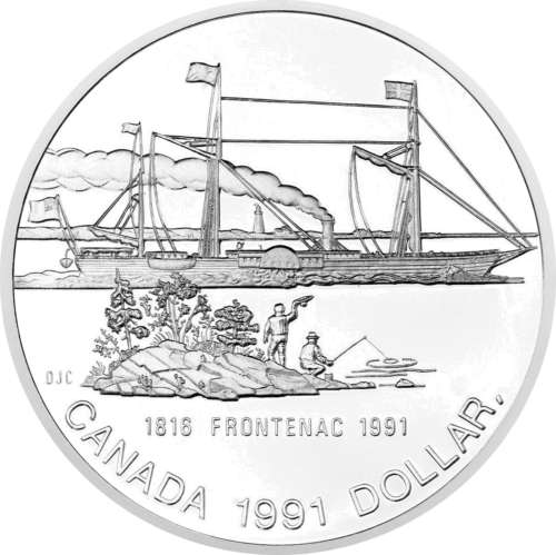 1 Dollar Frontenac 1991 Canada Silver Coin (1)
