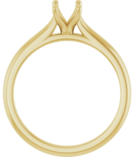 Sužadėtuvių Žiedas „Accented“ 14k yellow gold Emerald 6mm x 4mm (2)