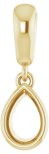 14K Yellow  6x4 mm Pear Pendant Mounting (1)