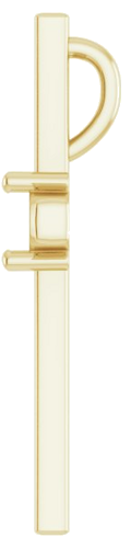 Pakabukas „Solitaire Cross“ 10k yellow gold Round 6mm (3)