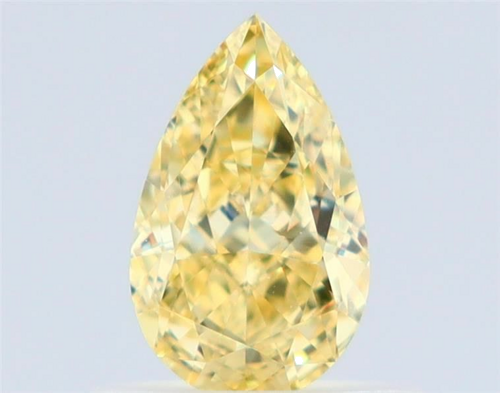 0.66 carat Fancy Yellow-VVS1 Natūralus Pear Deimantas (1)