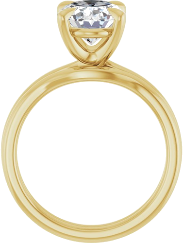 Sužadėtuvių Žiedas 14k yellow gold Oval 10mm x 8mm (7)