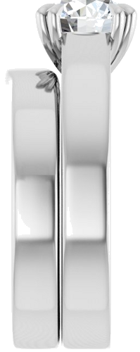 Platinum 7.4 mm Round Engagement Ring Mounting (9)