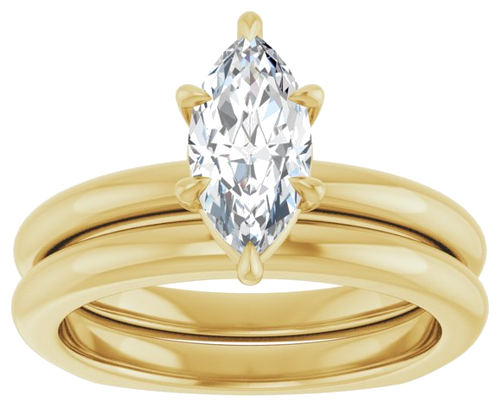 Sužadėtuvių Žiedas „Claw-Prong Euro Shank“ 10k yellow gold Marquise 10mm x 5mm (8)