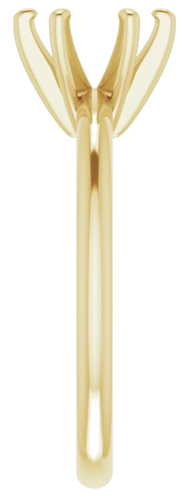 14K Yellow  7 mm Round Solitaire Engagement Ring Mounting (4)