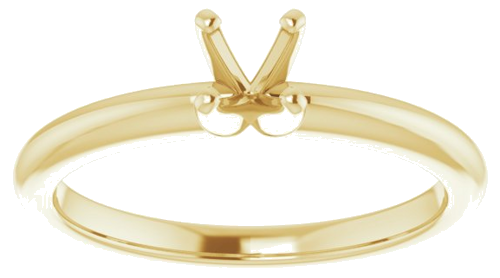 14K Yellow  4.4 mm Round Solitaire Engagement Ring Mounting (3)