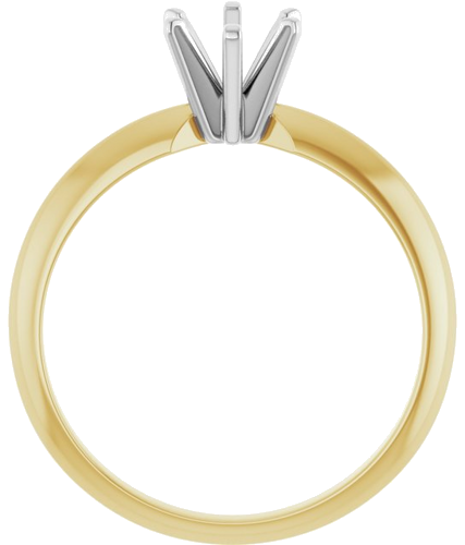 14K Yellow   White 7.5x5.5 mm Oval 6-Prong Solitaire Engagement Ring Mounting (2)