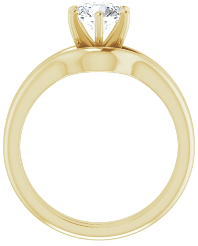 14K Yellow 6 mm Round Solitaire Engagement Ring Mounting (7)
