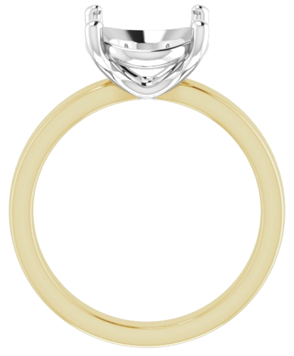 Sužadėtuvių Žiedas „Solitaire“ 14k yellow/white gold Oval 12mm x 10mm (2)