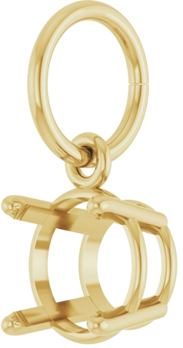Pakabukas „Solitaire Charm“ 10k yellow gold Round 6.5mm (2)