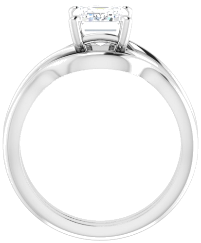 Sužadėtuvių Žiedas „Solitaire“ 585 Baltojo Aukso Emerald 8mm x 6mm (7)