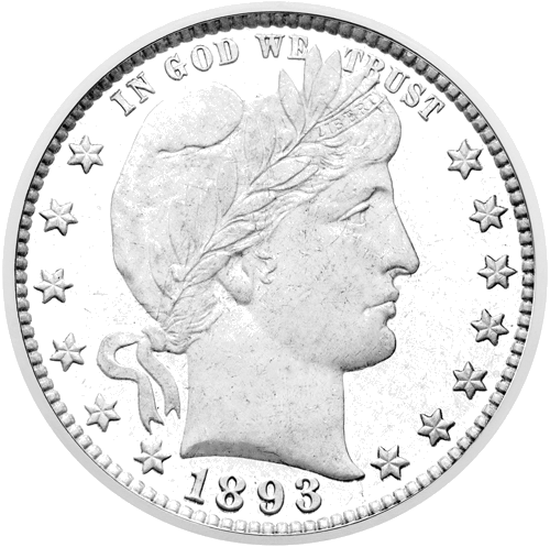 1/4 dolerio Barber Quarter (1892-1916) JAV sidabrinė moneta (1)